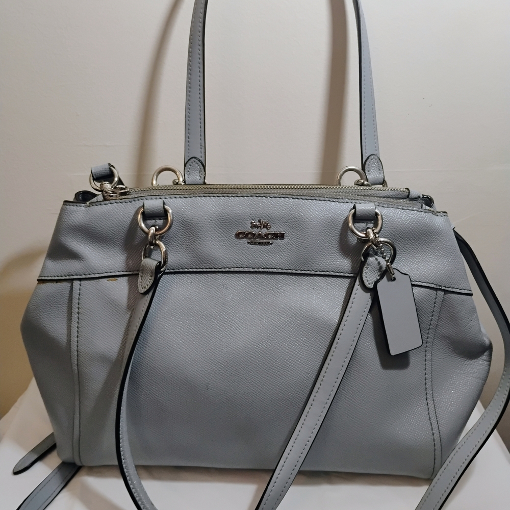 Coach Light Blue Shoulder Bag Speckled Fine Glitter